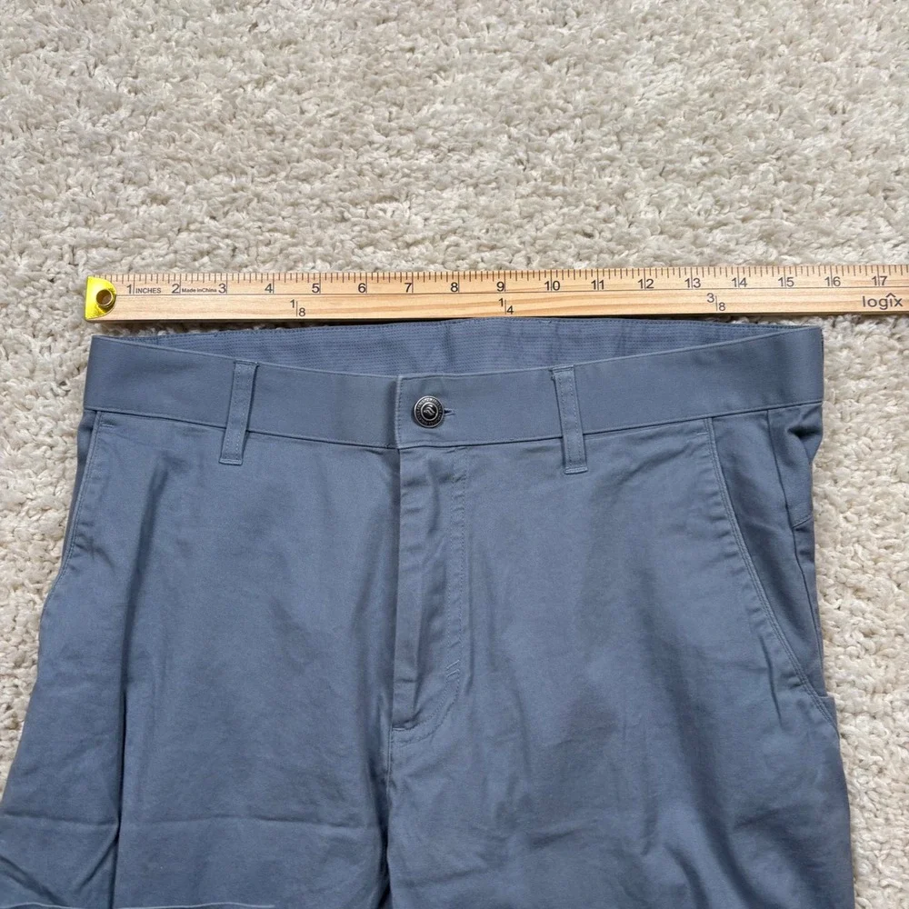 Fabletics Mens Performance Chino Pants Gray Flat Front‎ Stretch Casual Size 32